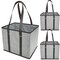 Reusable Shopping Bags, Collapsible Utility Tote Boxes (13x10x11 In, Grey, 3 Pack)